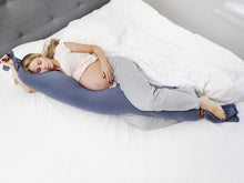 Load image into Gallery viewer, bbhugme Pregnancy Pillow in Dusty Blue and Orange
