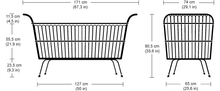 Load image into Gallery viewer, Bermbach Handcrafted Rattan FREDERICK Baby Bed with Mattress
