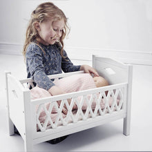 Load image into Gallery viewer, Cam Cam Harlequin Doll&#39;s cot bed in grey
